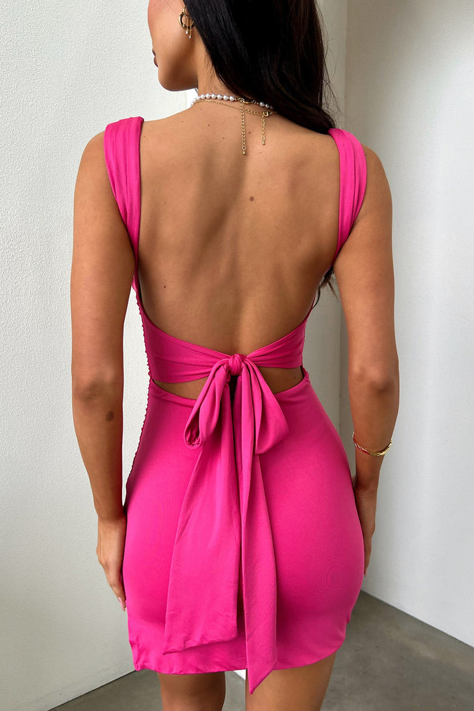 Deanna Dress - Hot Pink