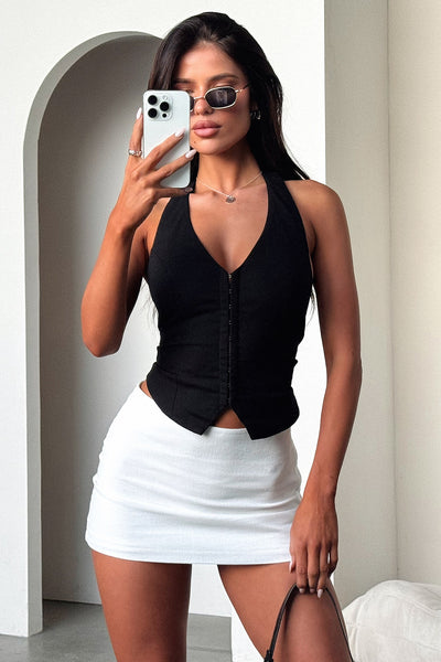Alonzo Halter Top - Black