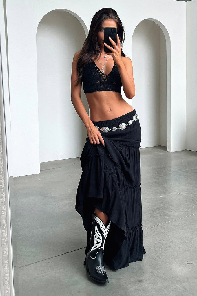 Dunne Maxi Skirt - Black