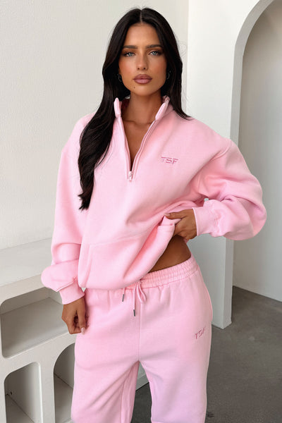 Kaztek Half Zip Sweater - Pink