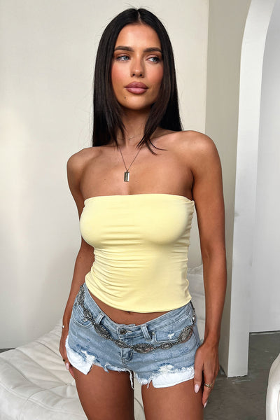 Myah Bandeau Top - Yellow