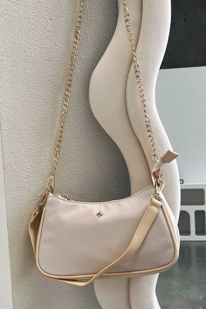 Peta + Jain Rosalia Shoulder Bag With Chain - Beige